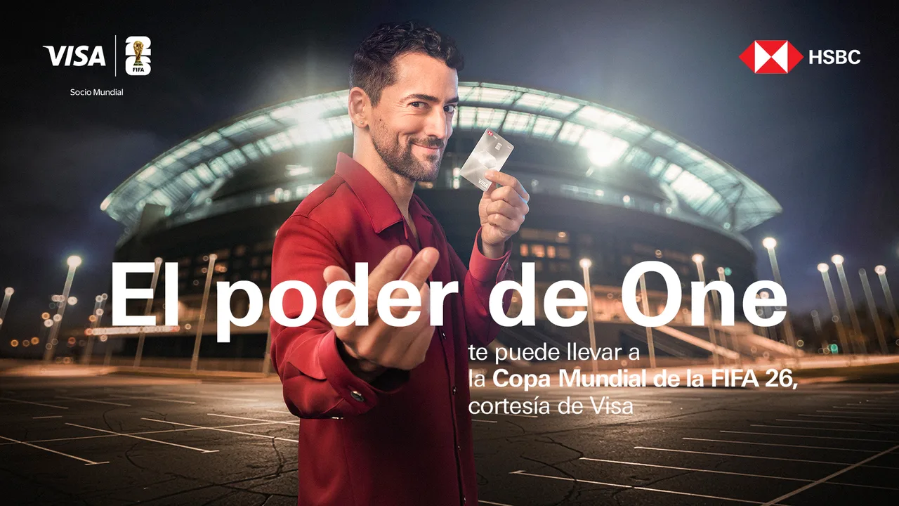 Key visual of the HSBC One World Cup campaign